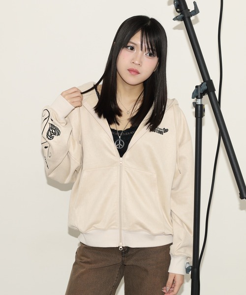 gram. パーカー スエードポンチZIPパーカー メンズ レディース