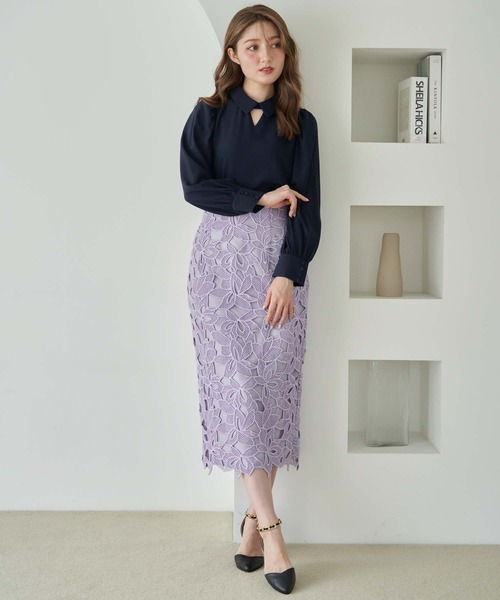 「NOELA」 タイトスカート S ラベンダー レディース_画像2