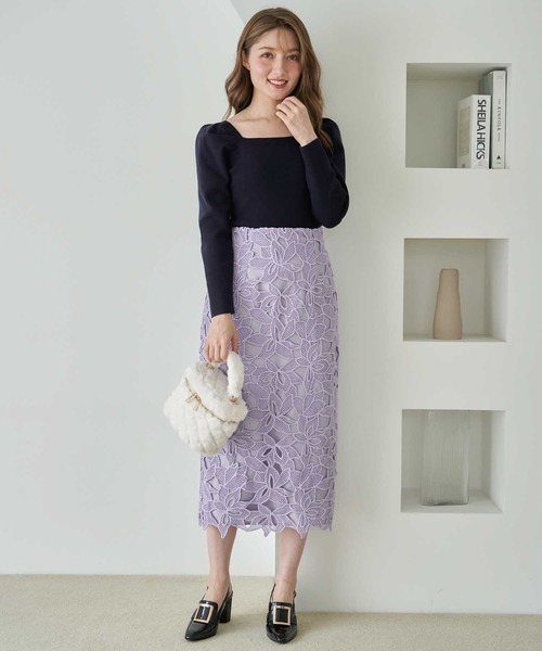 「NOELA」 タイトスカート S ラベンダー レディース_画像3