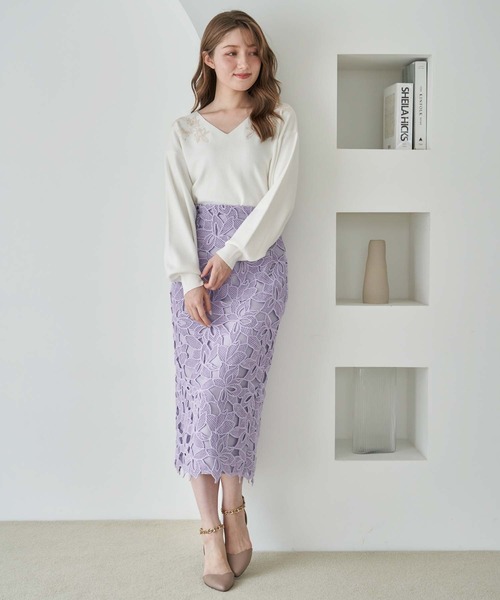 「NOELA」 タイトスカート S ラベンダー レディース_画像4