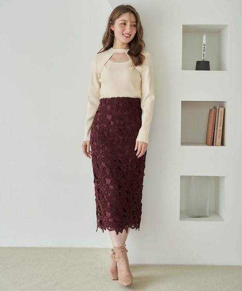 「NOELA」 タイトスカート S ラベンダー レディース_画像6