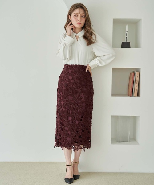 「NOELA」 タイトスカート S ラベンダー レディース_画像8