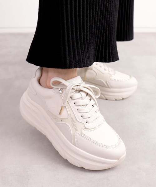 「+diana」 ローカットスニーカー 24.5cm ブラック レディース_画像5