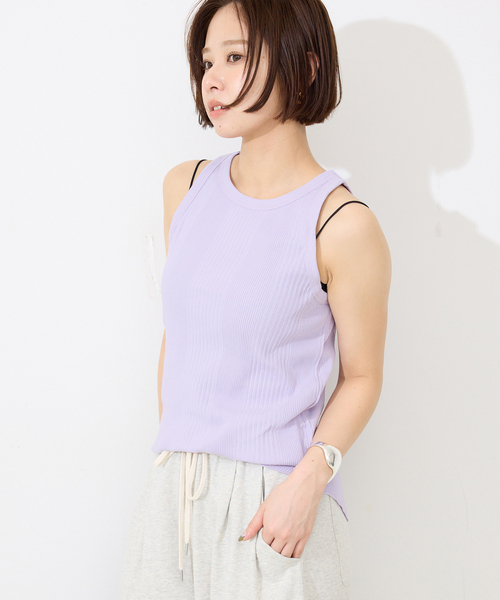 IENA SLOBE ノースリーブ SLOBE IENA（スローブイエナ） タンクトップ ノースリーブ アメスリ
