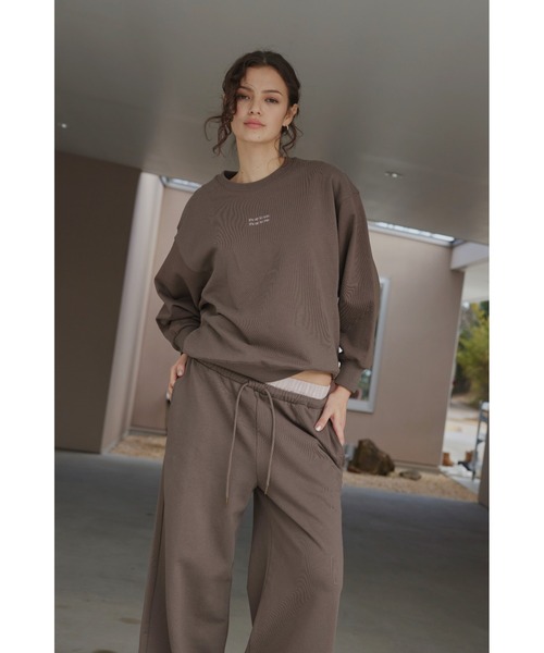 「ALEXIA STAM」 スウェットカットソー FREE チャコールグレー レディース_画像3