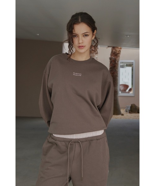 「ALEXIA STAM」 スウェットカットソー FREE チャコールグレー レディース_画像4