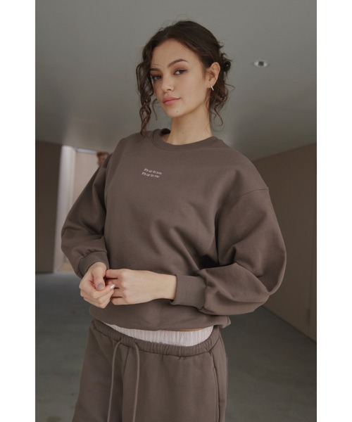 「ALEXIA STAM」 スウェットカットソー FREE チャコールグレー レディース_画像6