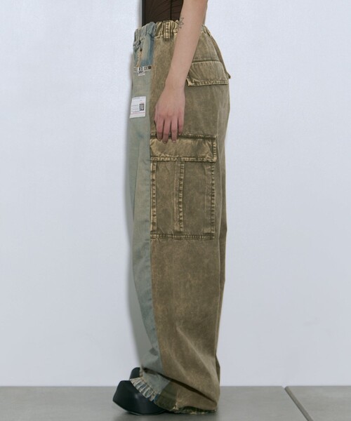 MIHARA YASUHIRO CARGO BIG - トラウザーズ ビッグカーゴ - YASUHIRO MIHARA Maison ワイドカーゴパンツ パッチワーク ミハラヤスヒロ パンツ