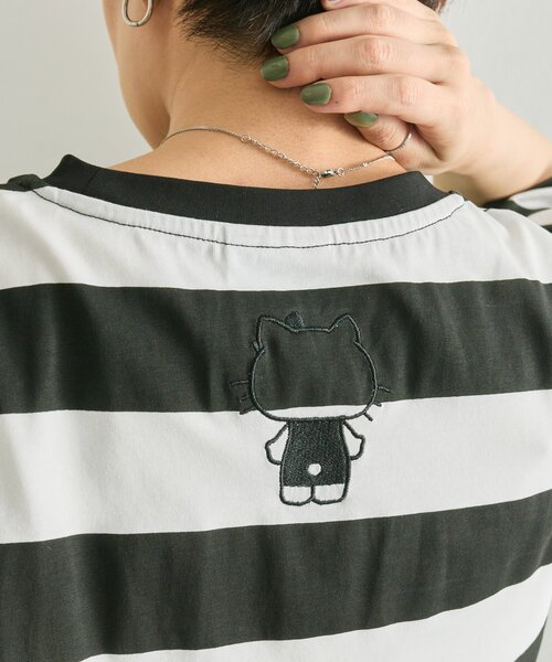 tシャツ 「HELLO KITTY（ハローキティ）×ear」コラボTシャツ「手洗い可」 レディースの画像