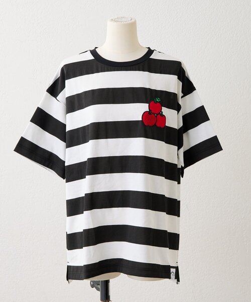 tシャツ 「HELLO KITTY（ハローキティ）×ear」コラボTシャツ「手洗い可」 レディースの画像