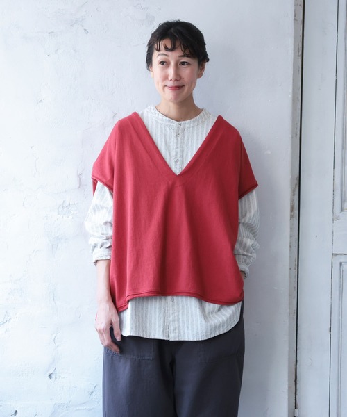 「soulberry」 半袖カットソー L レッド レディース_画像6