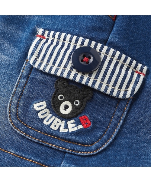 「DOUBLE_B」 「KIDS」デニムスカート M(80-90cm) インディゴブルー キッズ_画像6