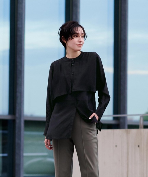 「ur's」 長袖ブラウス S ブルー レディース_画像2