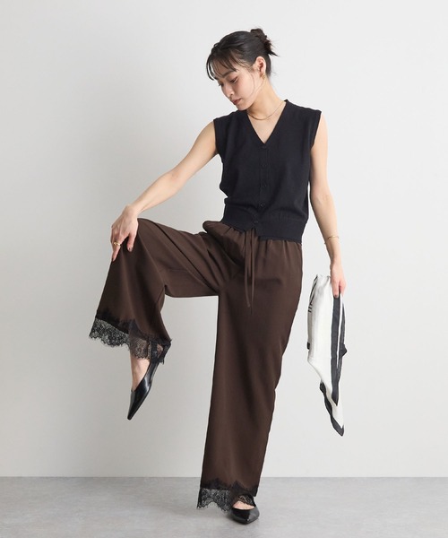 STELLA FISH ワイドパンツ パンツ 裾レースパンツ レディース