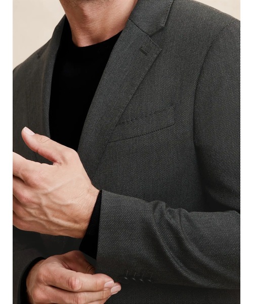 「BANANA REPUBLIC FACTORY STORE」 テーラードジャケット 42 チャコールグレー メンズ_画像5