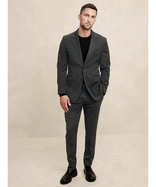 「BANANA REPUBLIC FACTORY STORE」 テーラードジャケット 42 チャコールグレー メンズ_画像7