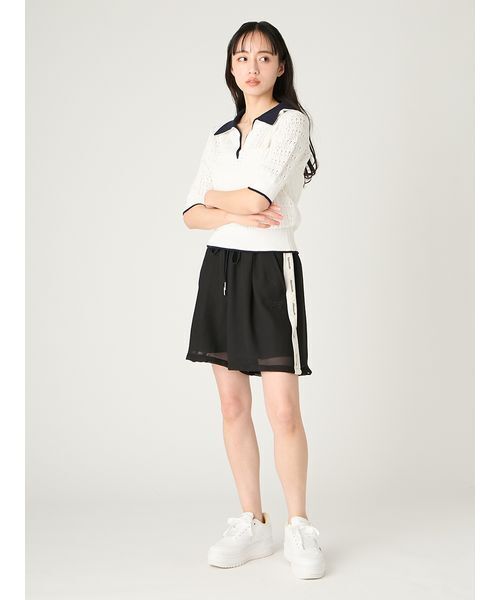 ワイドパンツ パンツ 「Reebok」3wayシアーメッシュラインパンツ レディースの画像