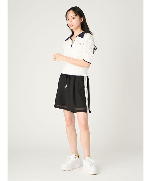 ワイドパンツ パンツ 「Reebok」3wayシアーメッシュラインパンツ レディースの画像