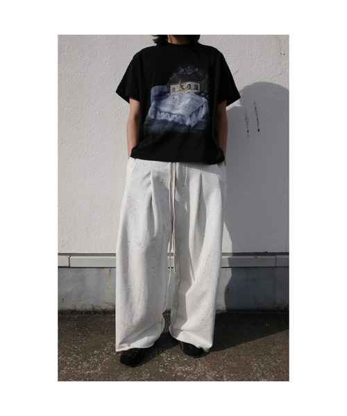 スウェットパンツ ジャージ UPCYCLED HOME BAGGY WITH PAINTING メンズの画像