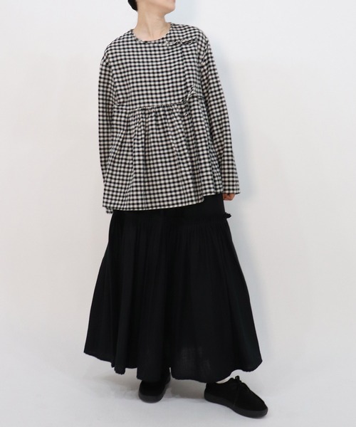 「haupia」 長袖ブラウス MEDIUM オフホワイト レディース_画像5
