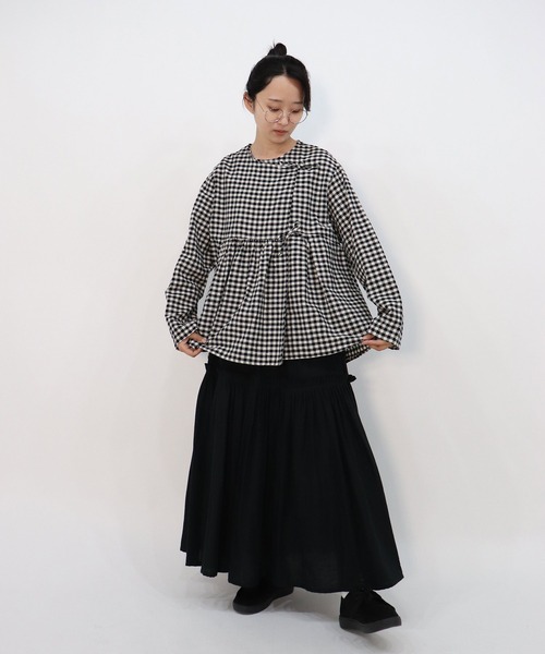「haupia」 長袖ブラウス MEDIUM オフホワイト レディース_画像6