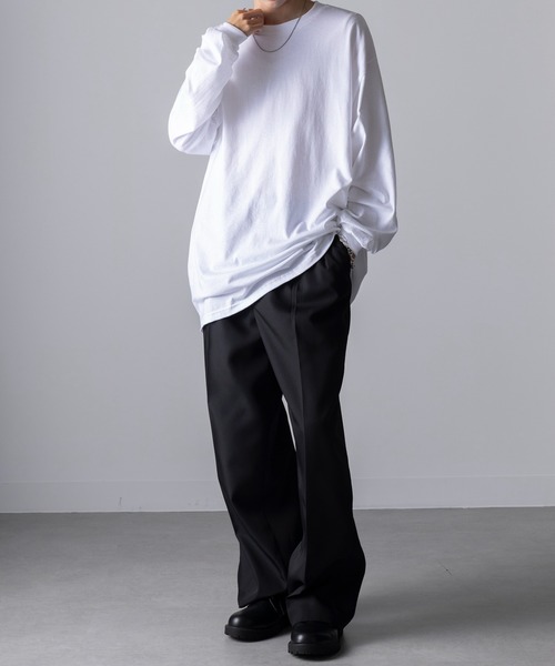 「MAISON CLUB」 長袖Tシャツ 2XL ホワイト メンズ_画像3