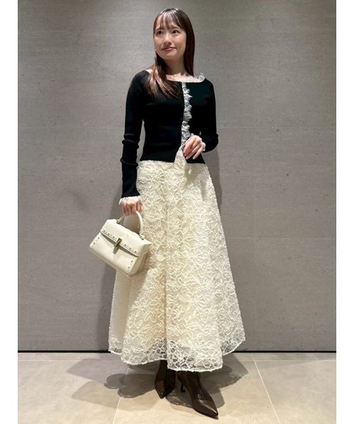 セルフォード　レース ロングスカート 38 CELFORD（セルフォード） スカート レース刺繍スカート : ZOZOTOWN
