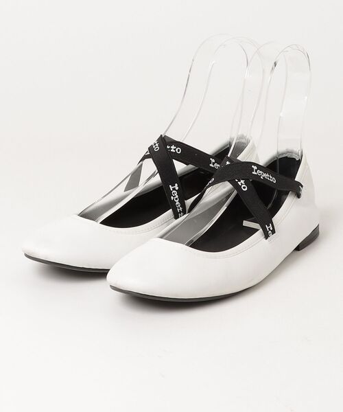 repetto（レペット） フラットパンプス 37.5 ホワイト レディース