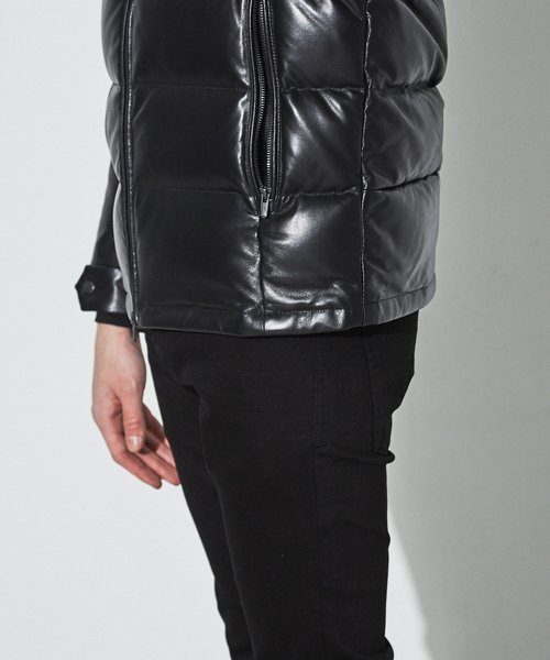 5351 POUR LES HOMMES ダウンジャケット ダウン グローブ ラムレザー