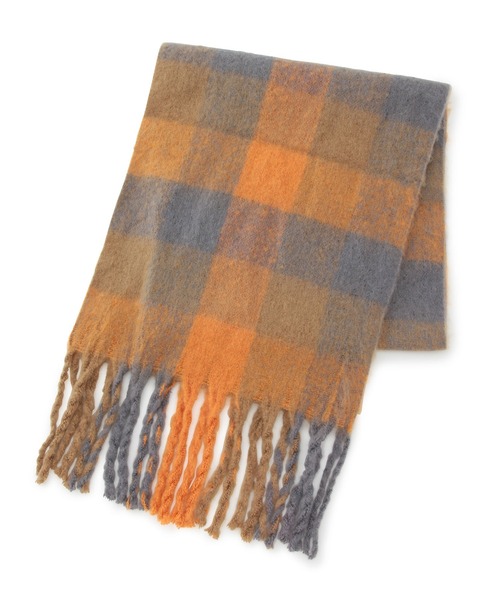 VIS マフラー ストール 「リサイクルポリエステル」ふんわりボリューム