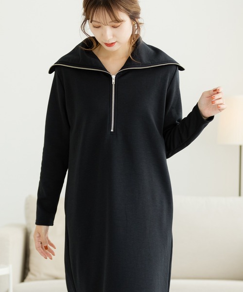 ワンピース 裏起毛ビッグカラーzipワンピース Zozotown Paypayモール店 通販 Paypayモール