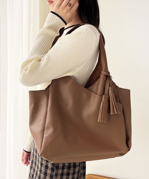 GeeRA（ジーラ） トートバッグ A4対応フリンジ付トートバッグ