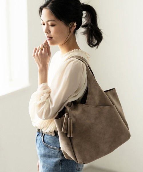 GeeRA（ジーラ） トートバッグ A4対応フリンジ付トートバッグ