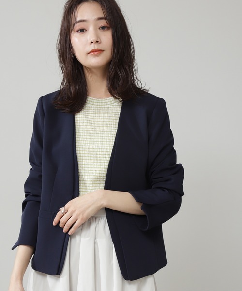 ジャケット 史上一番安い ノーカラージャケット デザインカラージャケット13 0円