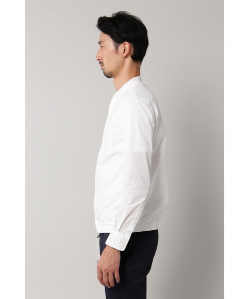 ハイストリート（HIGH STREET）/HIGH STREET∴サッカーバンドカラーシャツブルゾン HIGH STREET（ハイストリート） シャツ HIGH STREET∴サッカーバンド