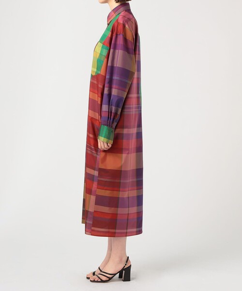 アウター TOMORROWLAND .B シルクプリエステルタフタ チェックロングシャツ チェックロングシャツ .B アウター TOMORROWLAND シルクプリエステルタフタ N6030211398(38720円)