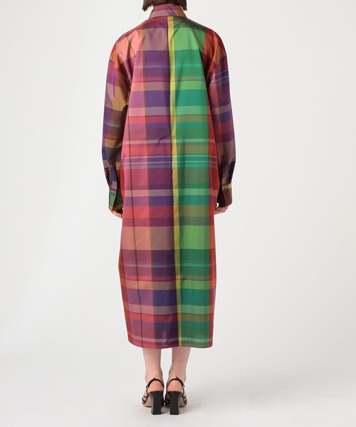 アウター TOMORROWLAND .B シルクプリエステルタフタ チェックロングシャツ チェックロングシャツ .B アウター TOMORROWLAND シルクプリエステルタフタ N6030211398(38720円)