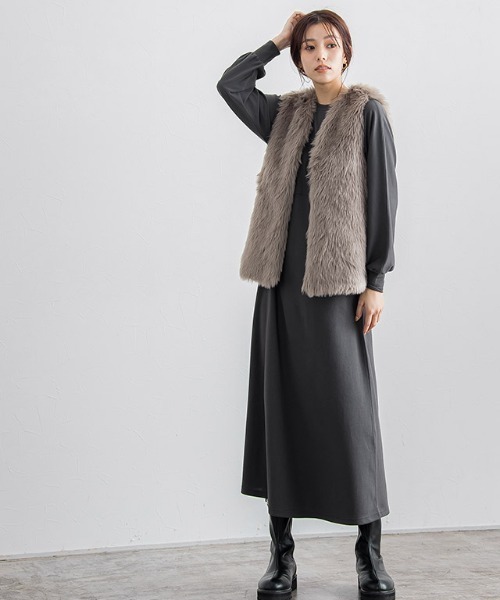 日本未入荷★Karen Millen ドルマンスリーブフレアワンピース Pierrot ワンピース ドルマンスリーブフレアワンピース