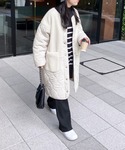コート アウター ノーカラーボア×ひょうたんキ...の詳細画像3