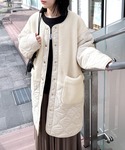 コート アウター ノーカラーボア×ひょうたんキ...の詳細画像4