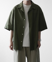 RUUBON シャツ 「RUUBON」linen open collar shirt / リネン オープン