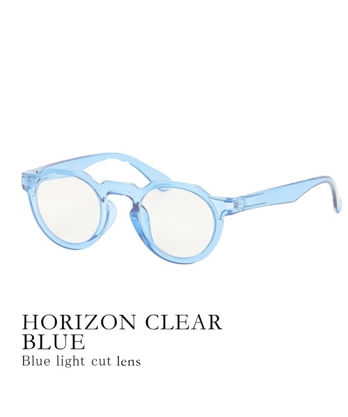 Jugaad14 伊達メガネ メガネ 眼鏡 「jugaad14」HORIZON CLEAR blue