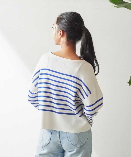 tシャツ Marie Miller ボーダーベルスリーブトップ レディース MARIE MILLER tシャツ Marie Miller ボーダーベルスリーブトップ