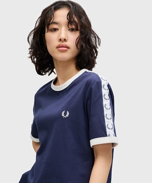 フレッドペリー トラックテープデザイン リンガーTシャツ 楽天市場】□□フレッドペリー FRED PERRY ローレルリース