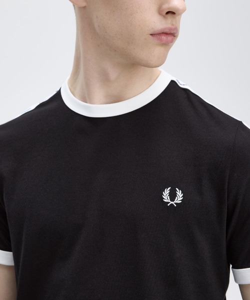 Fred Perry ブラック Taped Ringer Tシャツ Taped Ringer T-Shirt(S 102：BLACK): | FRED PERRY JAPAN