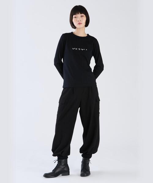 To b. by agnes tシャツ ロゴロングスリーブ Tシャツ