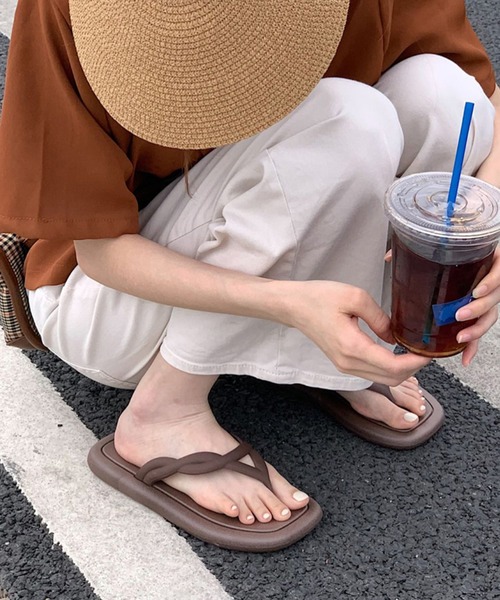 ビーチサンダル サンダル ナチュラルカラー ラバートングビーチ