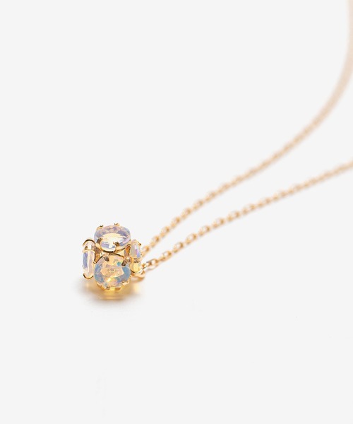 ネックレス 10月誕生石 K10 イエローゴールド エチオピアオパール ネックレス BLOOM/ブルーム レディースの画像