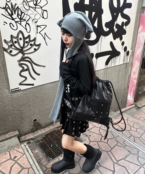 トップス chi XU tシャツ 「XU」cross print longsleeve tee レディース