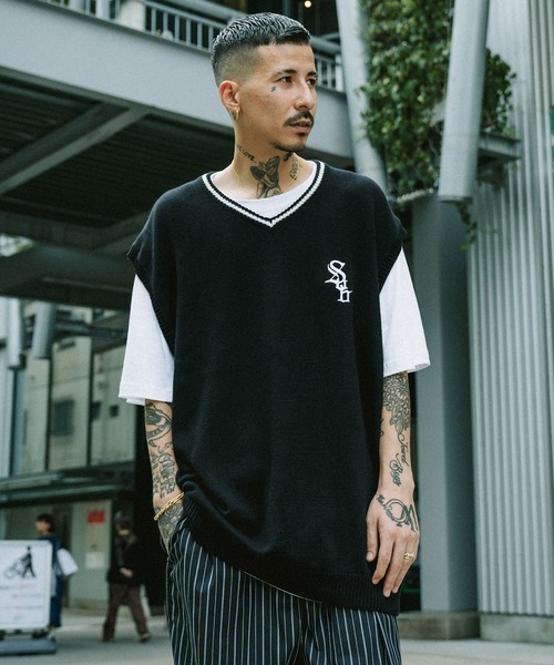 ベスト ジレ V-NECK SWEAT VEST レディース メンズ COO+i ベスト ジレ Vネックスウェットベスト レディース